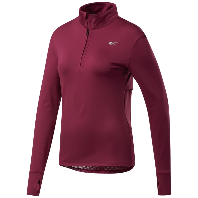 Image of Sweatshirt woman Reebok Running 1/4 Zip Rose Female 2XS