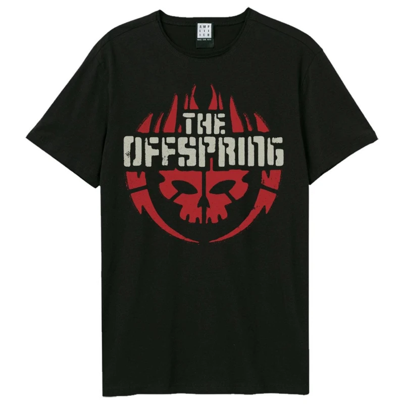 Image of Amplified Amplified Men Skull Logo The Offspring T-Shirt in Black Size: X-Small Black XS Male 5063852073382