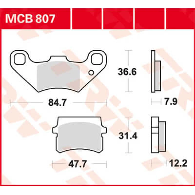 Image of TRW Lucas Brake pad MCB807