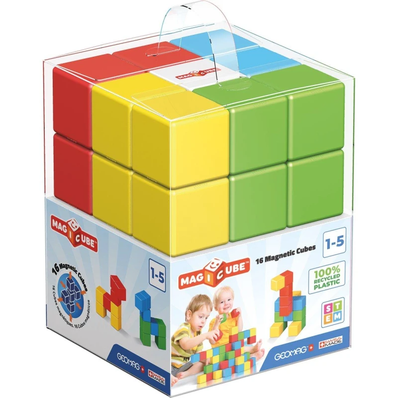 Image of Geomag Magicube Green Line 16 Cubes Multi unisex