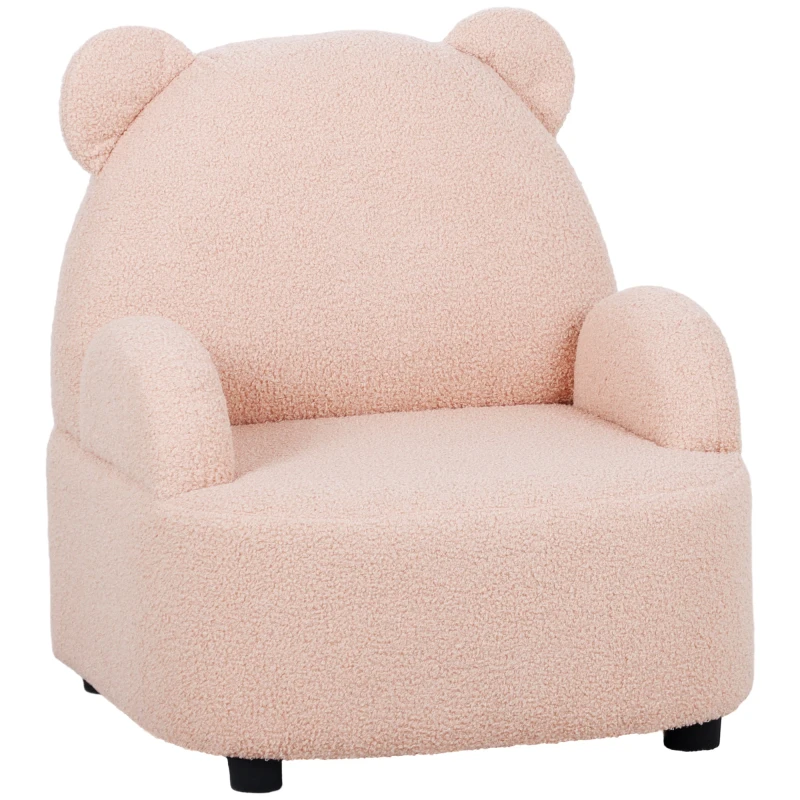 Image of AIYAPLAY Kids Armchair, Bear Shaped Toddler Chair for Bedroom Pink - Aiyaplay 5056725565428