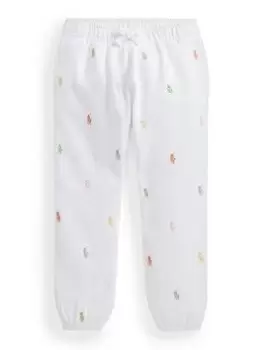 Image of Ralph Lauren Girls Jogpants - White, Size Age: 4 Years, Women