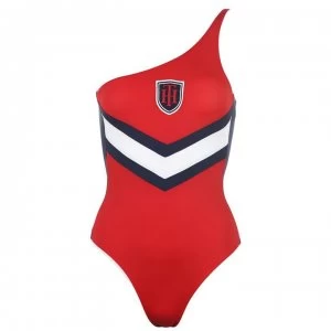 Image of Tommy Bodywear Tommy Hilfiger Logo Swimsuit - 611 TANGO RED