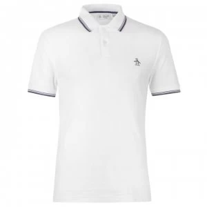 Image of Original Penguin Original Short Sleeve Tipped Polo Shirt - Bright White