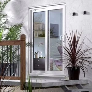 Image of 6ft White PVCu Glazed Sliding Patio door H2050mm W1790mm