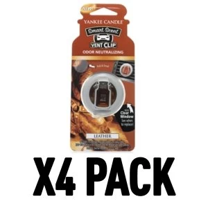 Image of Leather (Pack Of 4) Yankee Candle Smart Scent Vent Clip