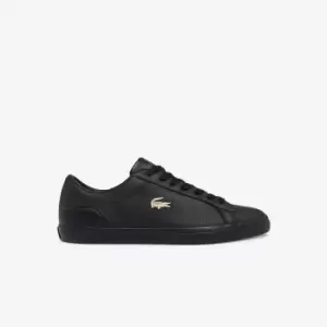 Image of Lacoste Mens Lerond Leather and Synthetic Trainers Size 9 UK Black