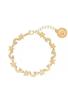 Image of Gold Delicate 'Star & Moon' Bracelet