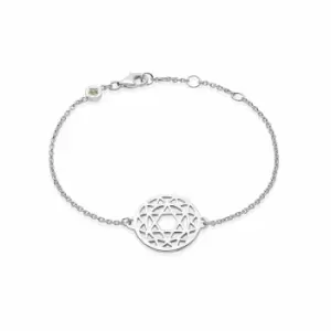 Image of Daisy London Jewellery Heart Chakra Chain Bracelet Sterling Silver