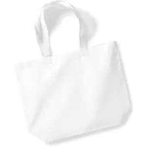 Image of Westford Mill Maxi Tote/Shopper Bag For Life (One Size) (White) - White