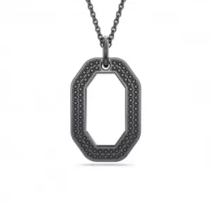 Image of Dextera Ruthenium Plated Black Octagon Pendant 5651703