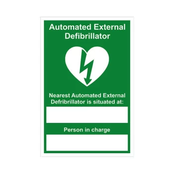 Image of Automated External Defibrillator Nearest - RPVC (200 X 300MM)