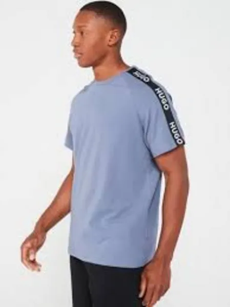 Image of HUGO Bodywear Logo Cotton-Blend T-Shirt - S Blue Tops male 50504270-462 S