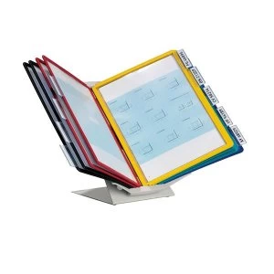 Image of Durable Pro 10 VARIO Multi Functional Display Panel System with 10 Panels and Tabs Assorted Colours