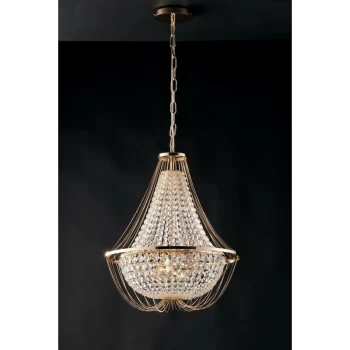 Image of Fan Europe Lighting - Fan Europe Vienna - Crystal K9 Chandelier, 45cm Diameter, Gold, E14