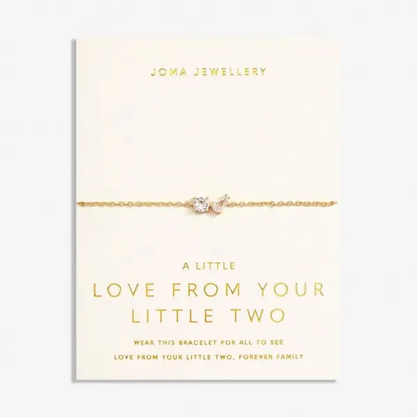 Image of Love From Your Little Ones Two Gold Plated 18cm + 3cm Bracelet 6919
