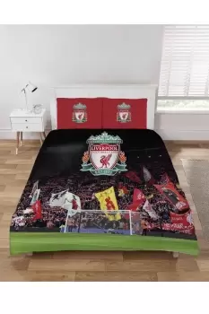 Image of Liverpool FC KOP Reversible Duvet Set - Size: Double - Football