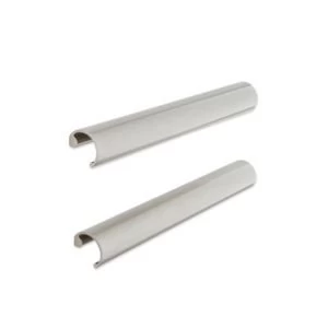 Image of Cooke Lewis Brushed Nickel Effect Curved Cabinet Handle Pack of 2