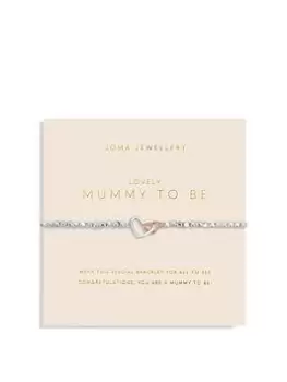 Image of Joma Jewellery Forever Yours - Lovely Mummy To Be Silver and Rose Gold Bracelet (17.5Cm Stretch), Multi, Women