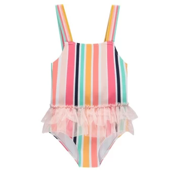 Image of SoulCal Swimsuit Baby Girls - Ochre Striped