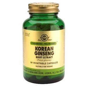 Image of Solgar Korean Ginseng Root Extract Vegetable Capsules 60 Veg Caps