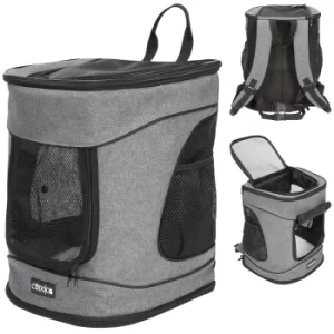 Image of Pet Backpack Grey 12.20x11.81x16.14 in