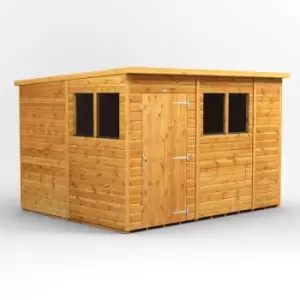 Image of 10x8 Power Pent Garden Shed - Brown