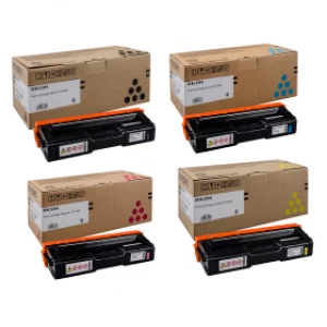 Image of Ricoh 40754 (BK/C/M/Y) Original Black & Colour Toner Cartridge 4 Pack