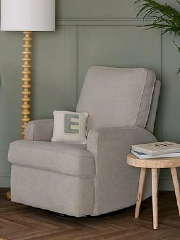 Image of Obaby Madison Swivel Glider Recliner Chair - Teddy Truffle, Brown 22OB3612