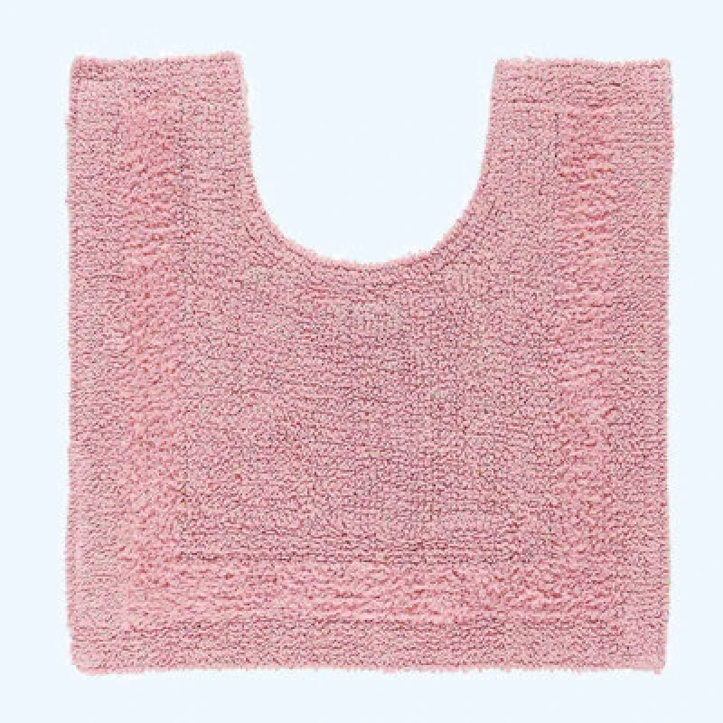 Image of Homescapes Luxury Reversible Cotton Pedestal Mat - Blush Pink