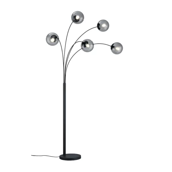 Image of Balini Modern 5 Light Multi Arm Floor Lamp Anthracite with Footswitch, Wiz Connected