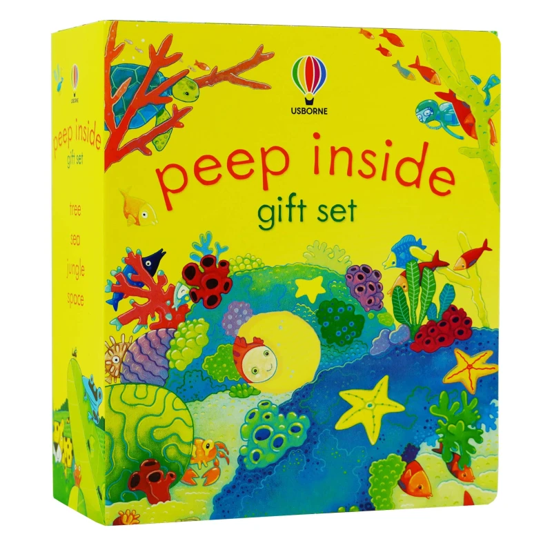Image of Usborne Peep Inside Gift Set 4 Books Collection Set Board book ( Peep Inside a Tree ) Anna Milbourne Books