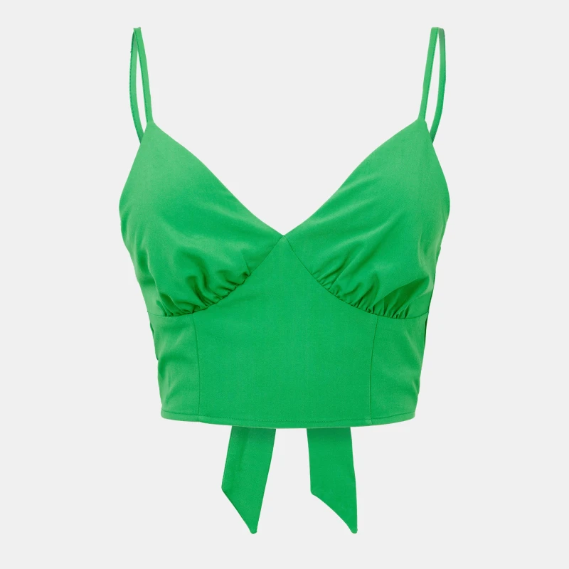 Image of Jack Wills Tie Back Top - Green Green 6