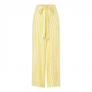 Image of Echo Stripe Beach Trousers - 730 LEMON