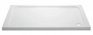 Image of Wickes Rectangle 45mm White Cast Stone Shower Tray - 1700 x 800mm