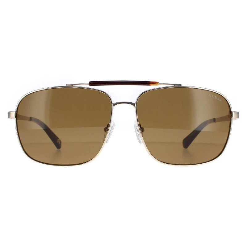 Image of Guess Aviator Gold Brown GU5210 Gold