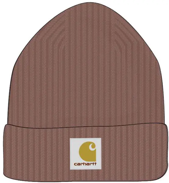 Image of Carhartt Rib Knit Acrylic Ladies Beanie, brown for Women