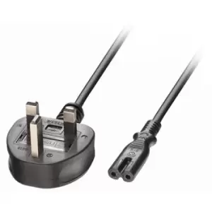 Image of Lindy 30443 power cable Black 1m 3-pin