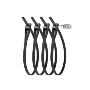 Image of Hiplok Z-lok Armoured Reuseable Tie 40Cm All Black - 4 Pack