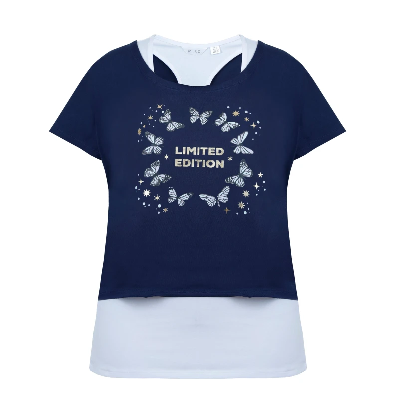 Image of Miso Double Layer T-Shirt Womens - White White 8