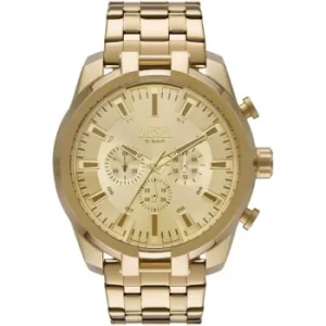 Image of Mens Diesel Split Chronograph Gold-Tone Stainless Steel Watch