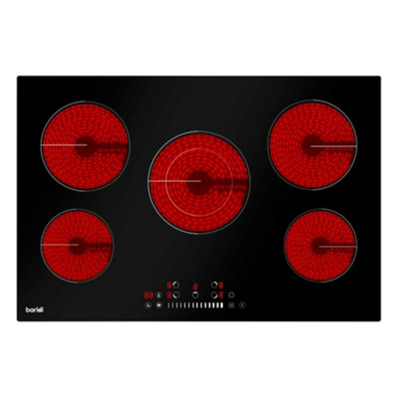 Image of Baridi 77Cm Ceramic Hob With 5 Cooking Zones, Slider Touch Control, 8200W- Dh175
