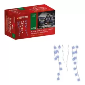 Image of Christmas Workshop 11.5m 480 LED Icicle Chaser Lights -Blue & White