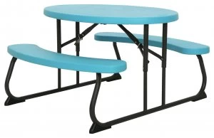Image of Lifetime Childrens Oval 4 Seater Picnic Table - Blue