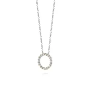 Image of Daisy London Jewellery 925 Sterling Silver and 18ct Gold Plate Iota Daisy Chain Necklace