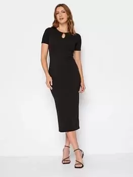 Image of Long Tall Sally Black Detail Workwear Dress, Black, Size 8, Women