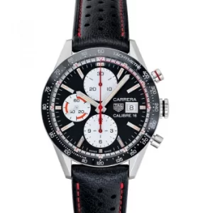 Image of Carrera Calibre 16 Automatic Chronograph Black Dial Mens Watch