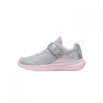 Image of Reebok Rush Runner 4 Shoes Kids - Light Solid Grey / Silver Meta