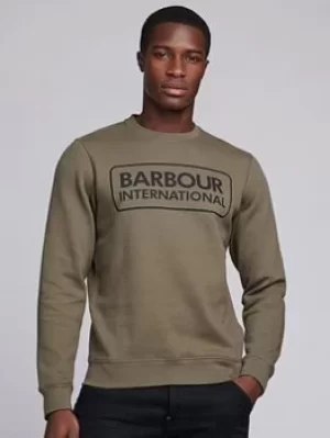 Image of Barbour International Large Logo Sweat, Khaki Size M Men