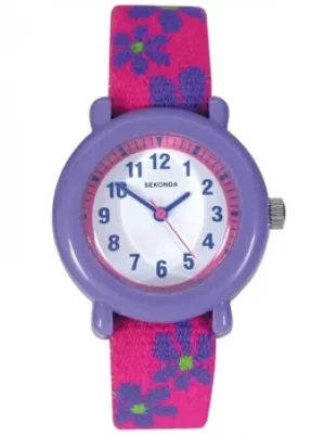 Image of Sekonda Childrens Floral Strap Watch 4627